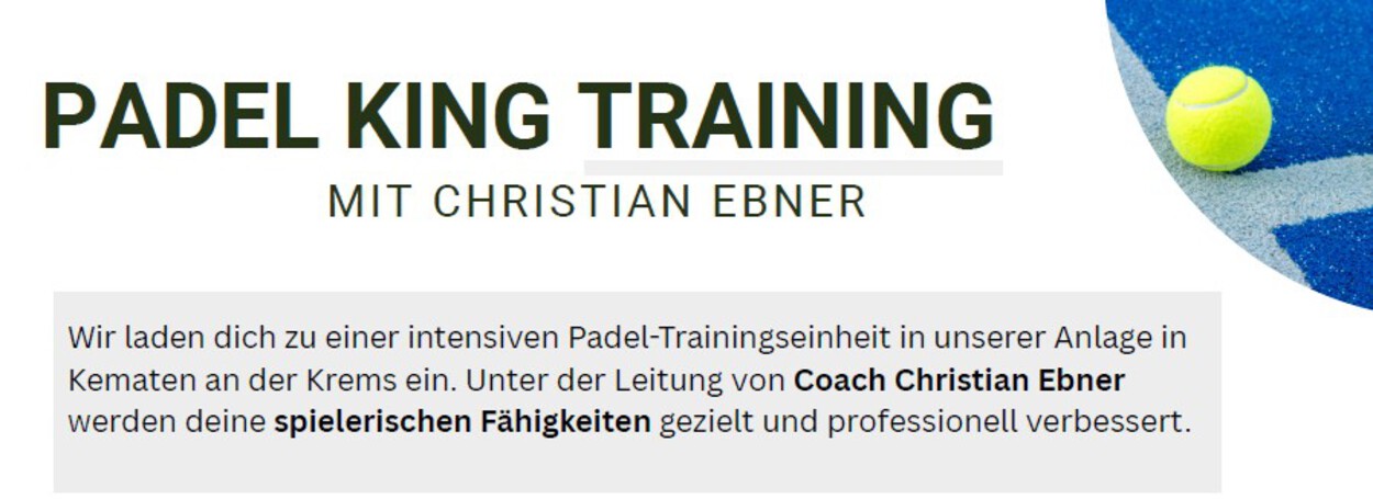 Padel-Training mit Christian Ebner